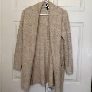Draped Front Open Cardigan